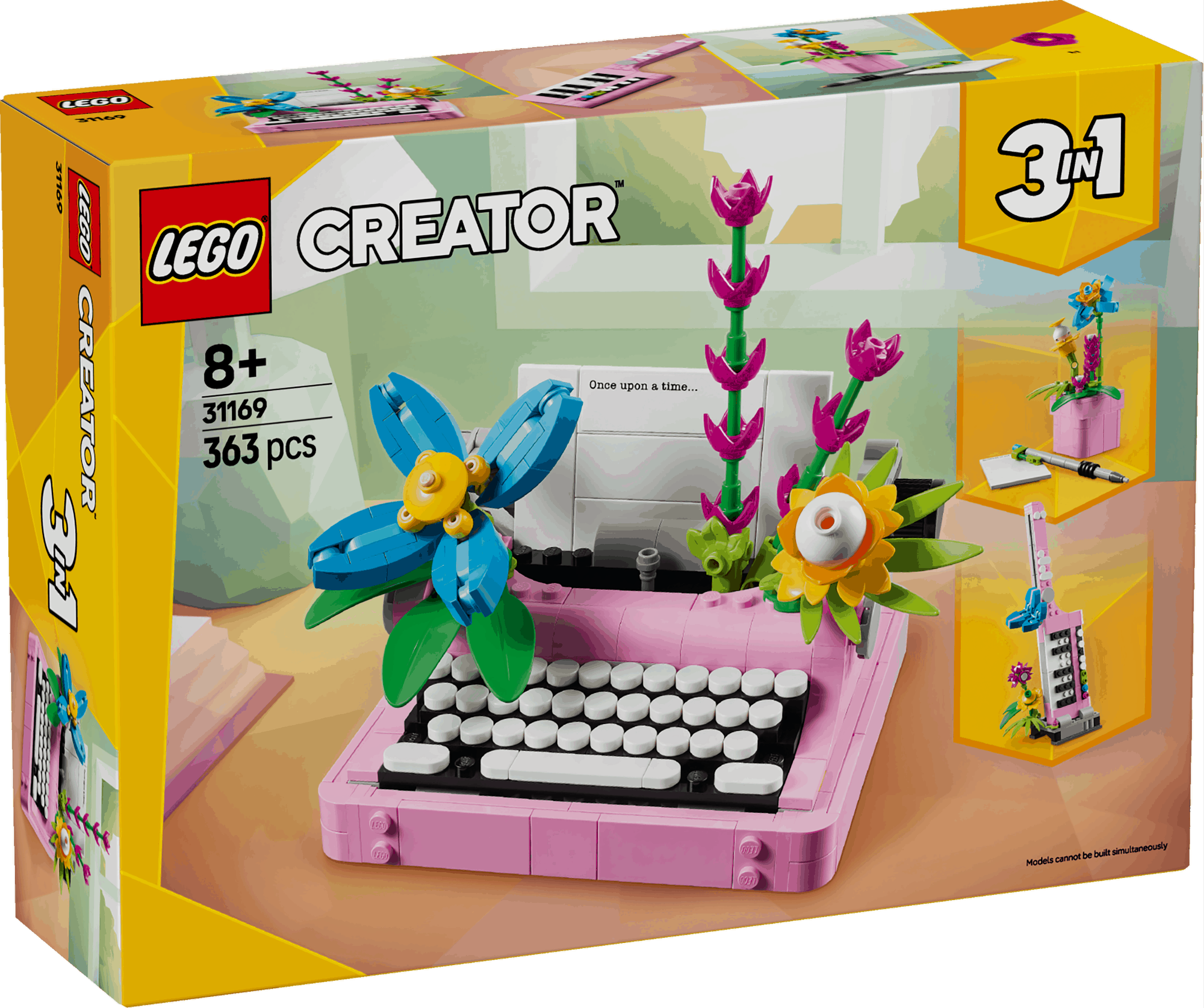 Lego Creator 3 in 1 31169 Typewriter with Flowers for Ages 8 and Up Curious Minds
