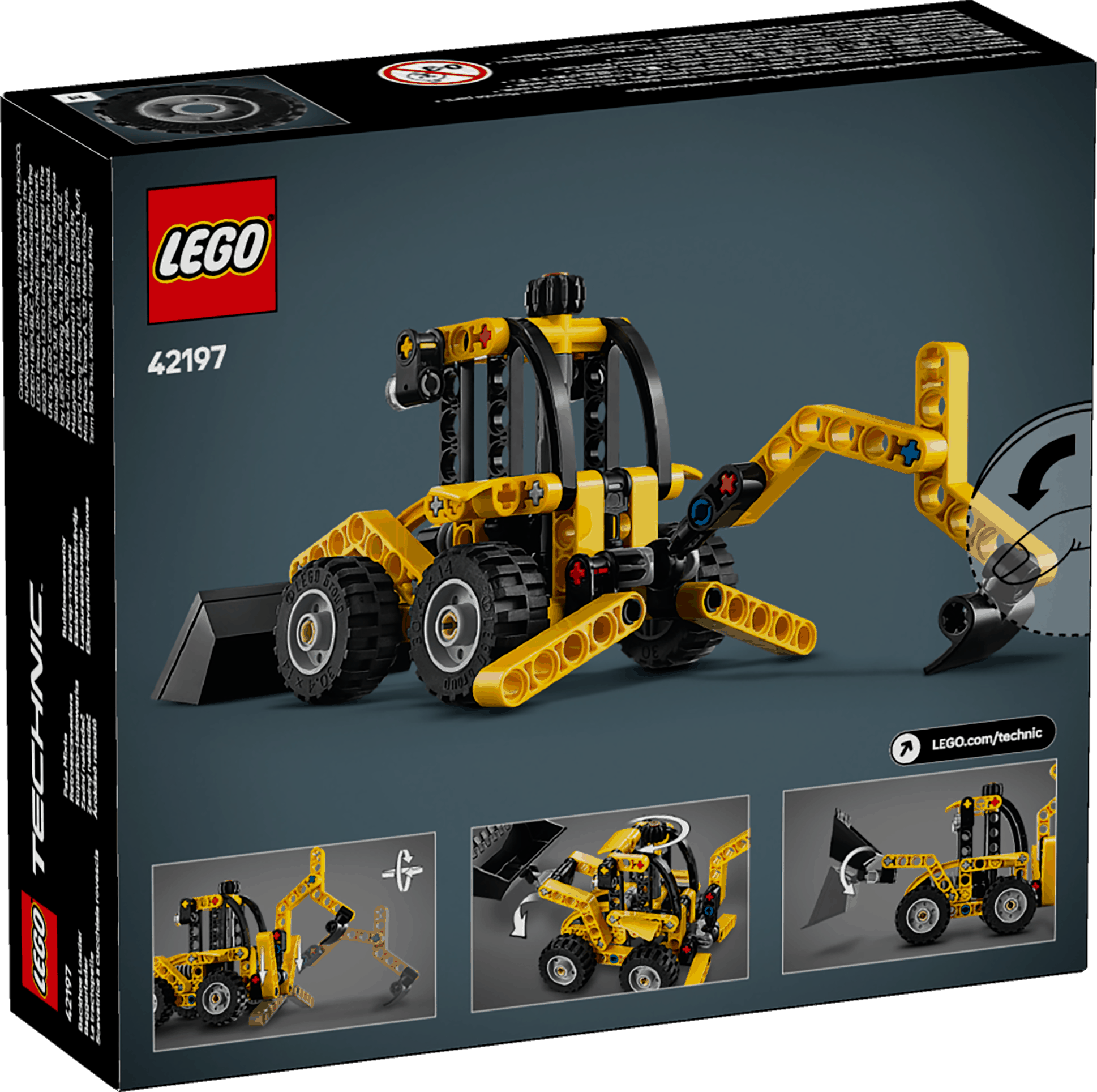 Lego Technic 42197 Backhoe Loader Buildable Playset for Ages 7 and Up Curious Minds