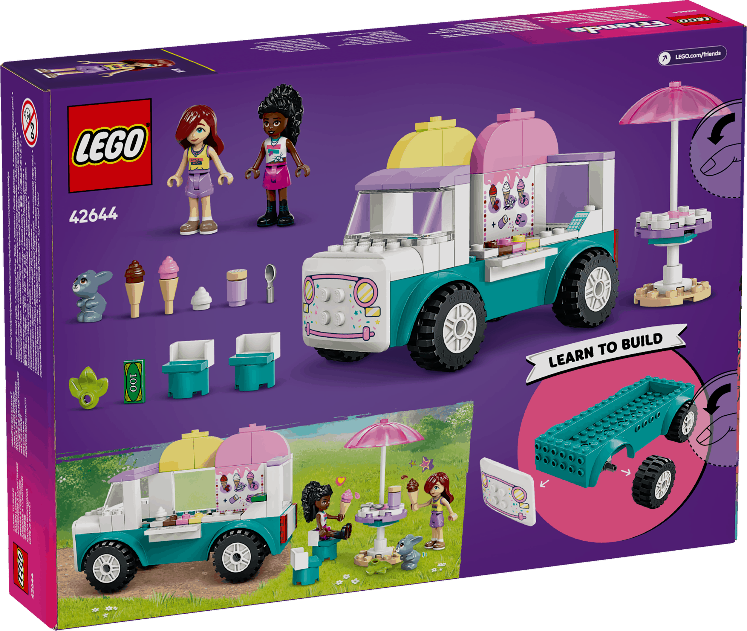 Lego Friends 42644 Heartlake City Ice Cream Truck Playset for Ages 4+ Curious Minds