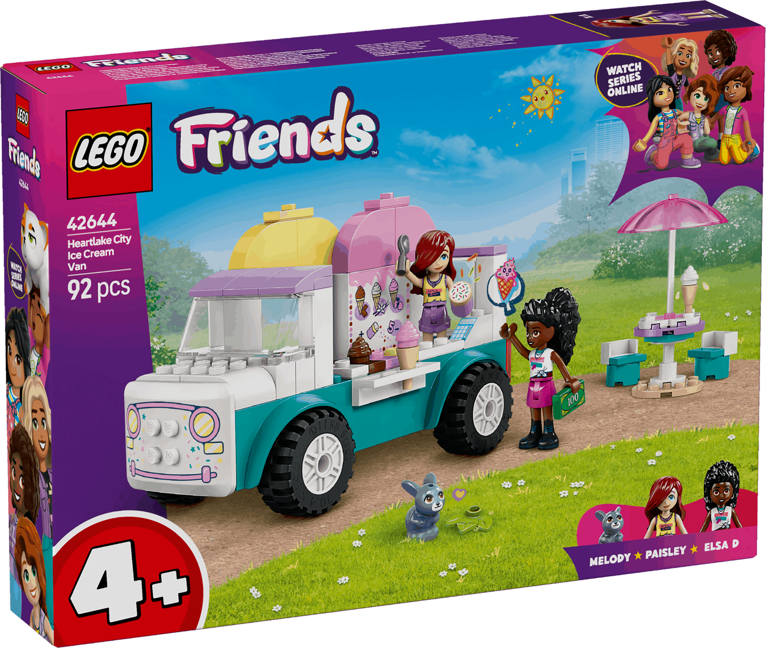 Lego Friends 42644 Heartlake City Ice Cream Truck Playset for Ages 4+ Curious Minds