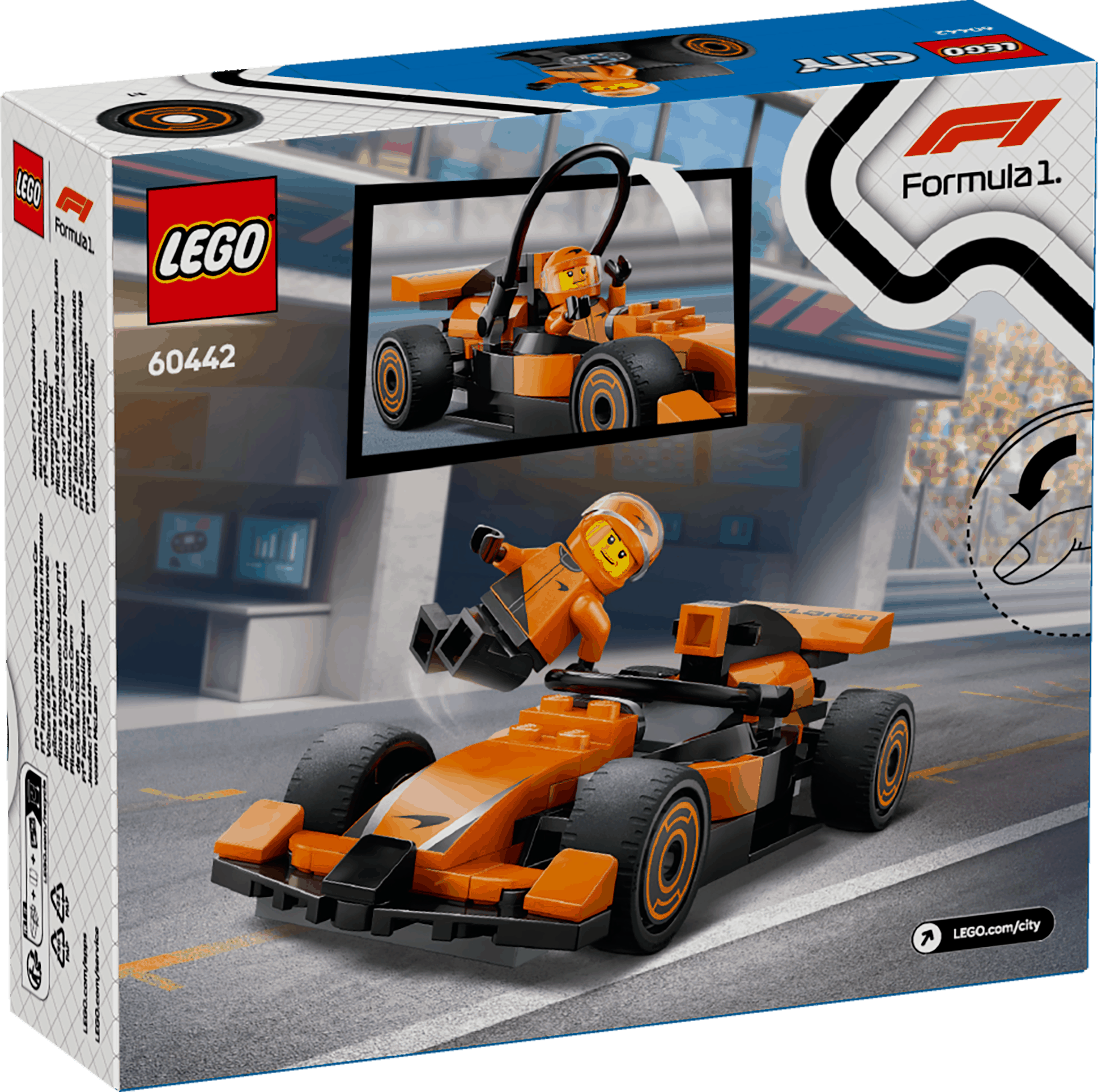 Lego City 60442 F1 Driver with McLaren Race Car Playset for Age 6 & Up Curious Minds