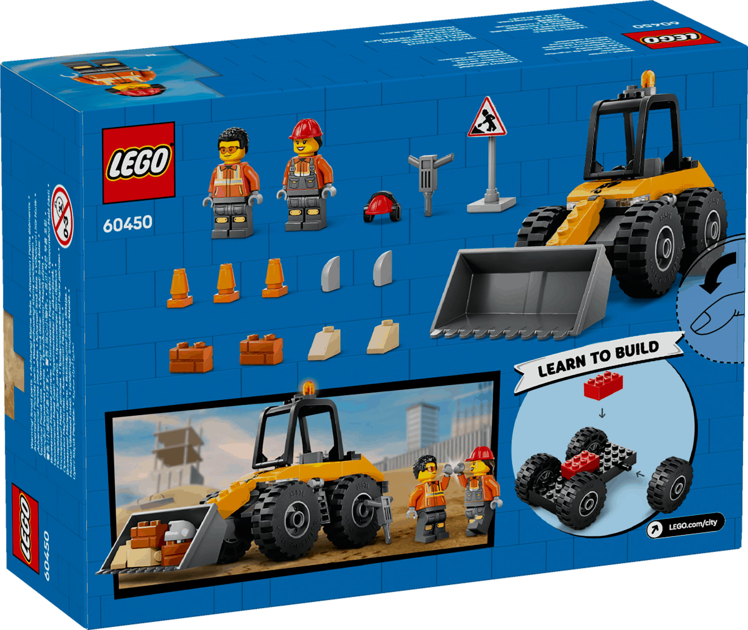 Lego City 60450 Yellow Construction Wheel Loader Playset for Ages 4+ Curious Minds