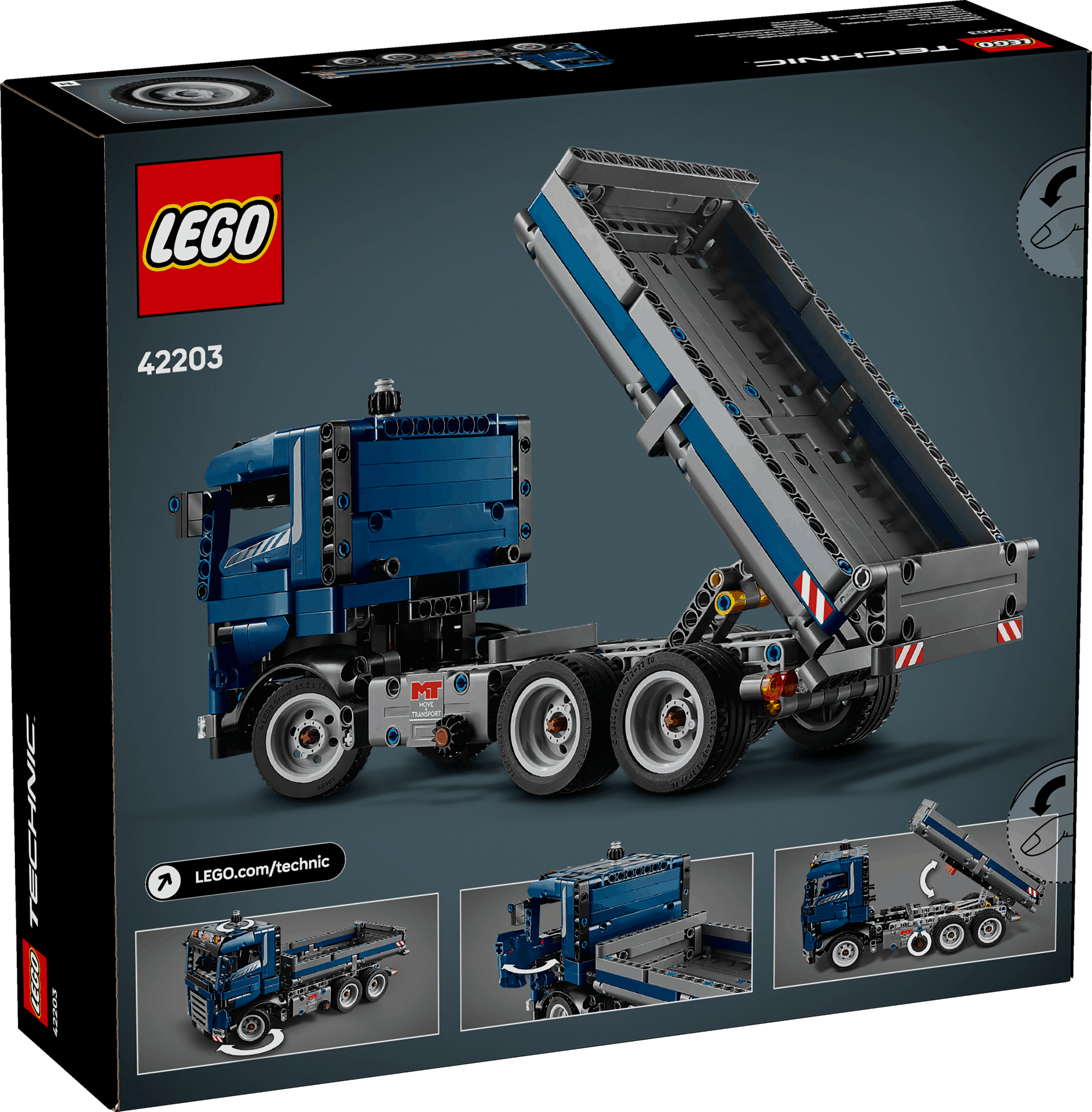 Lego Technic 42203 Tipping Dump Truck Toy Model Set for Ages 9 and Up Curious Minds