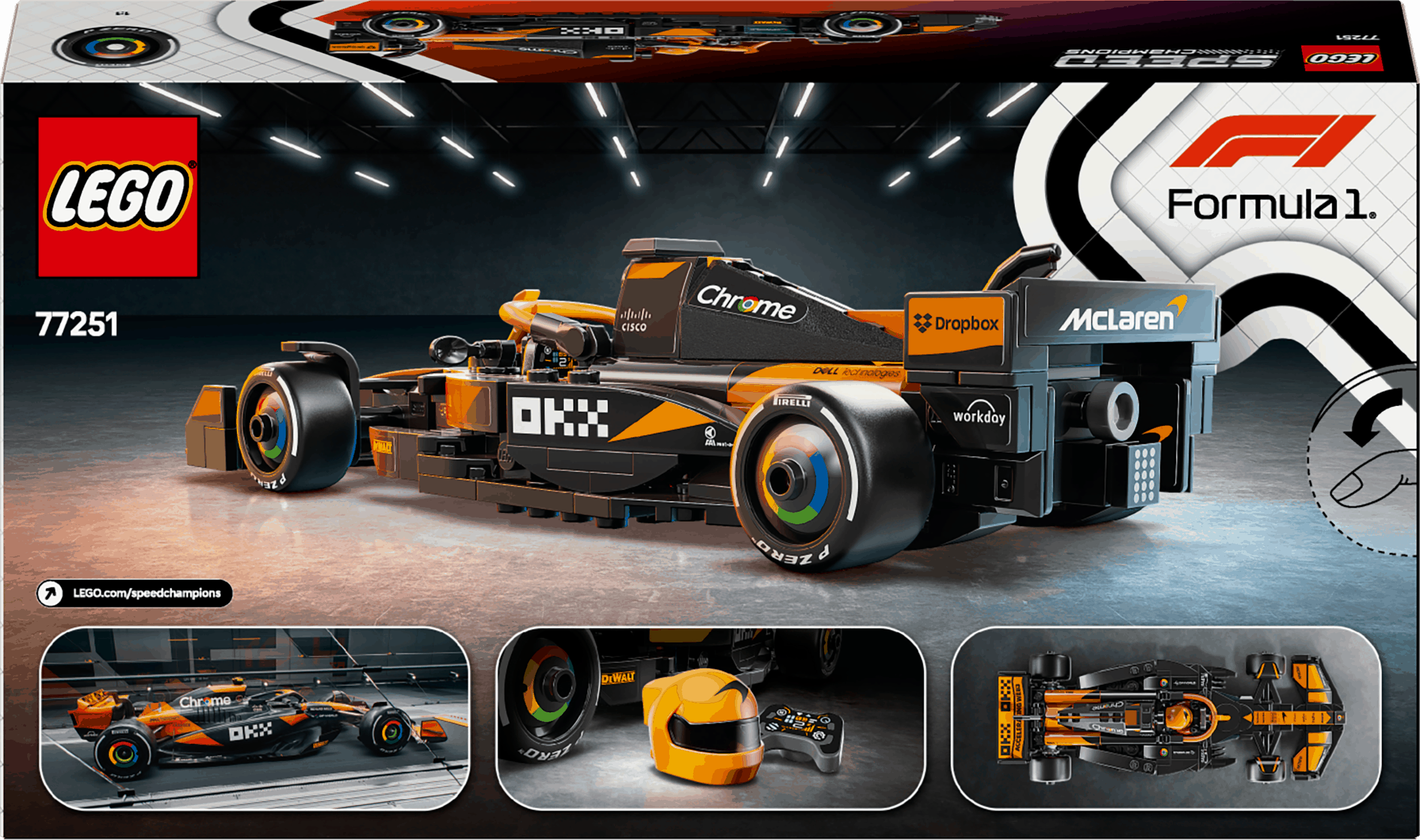 Lego Speed Champions 77251 McLaren F1 Team MCL38 Race Car for Ages 10+ Curious Minds