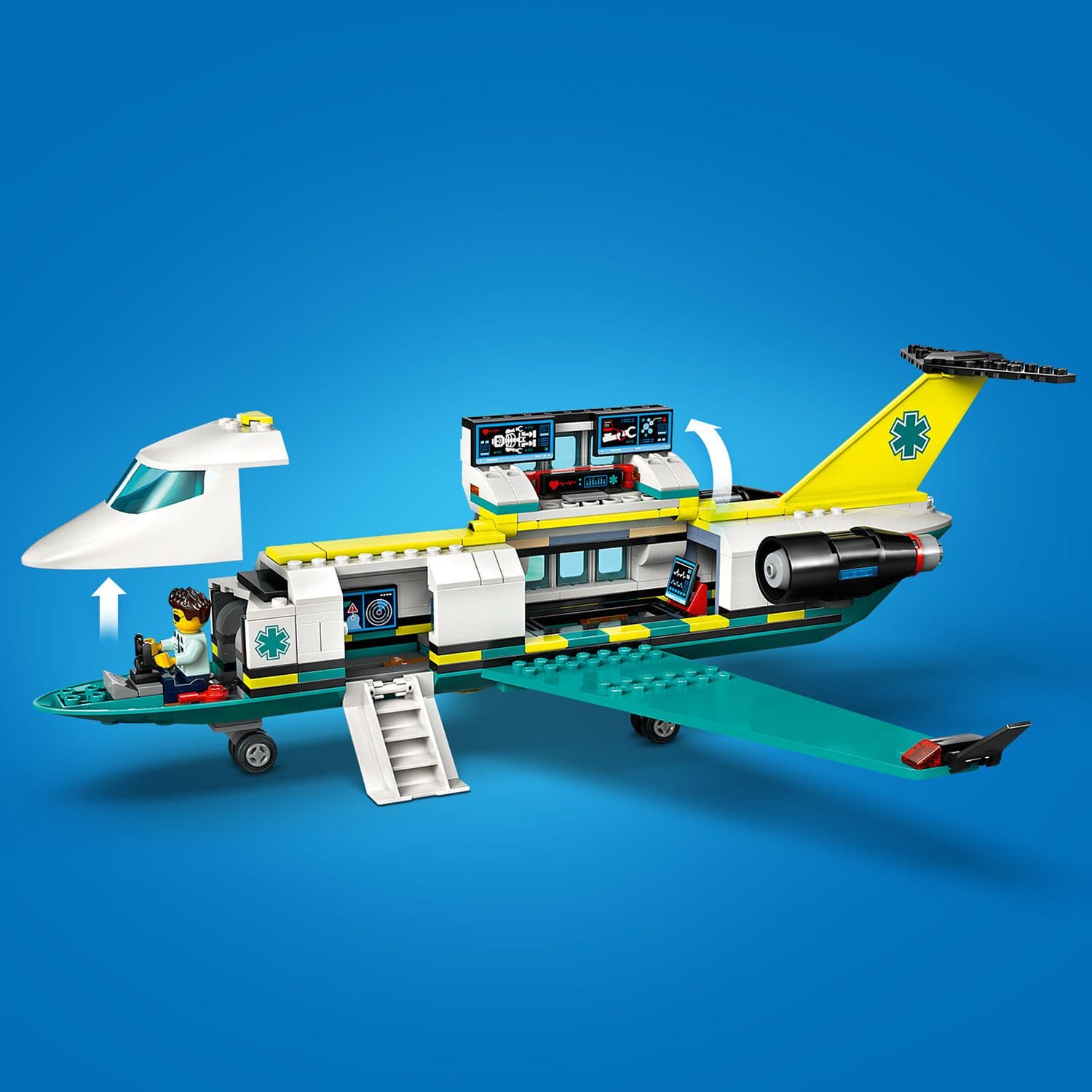 Lego City Big Vehicles 60465 Emergency Air Ambulance Plane for Ages 6+ Curious Minds