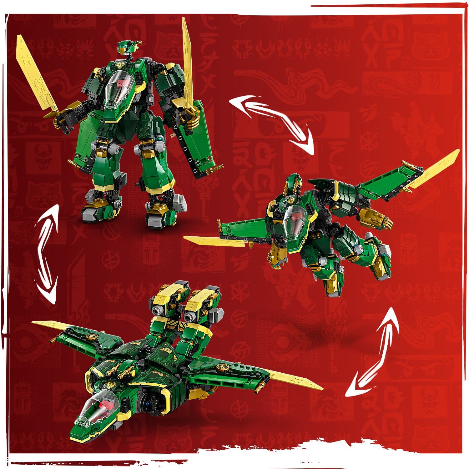 Lego Ninjago 71845 Lloyd’s Jet Mech Buildable Playset for Age 9 and Up Curious Minds