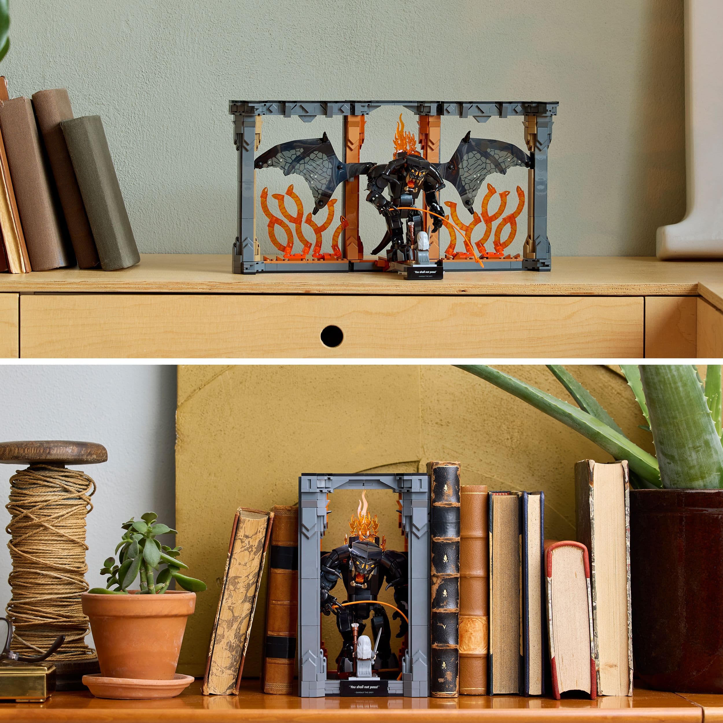 Lego Icons 10367 The Lord of the Rings: Balrog Book Nook for Ages 18+ Curious Minds