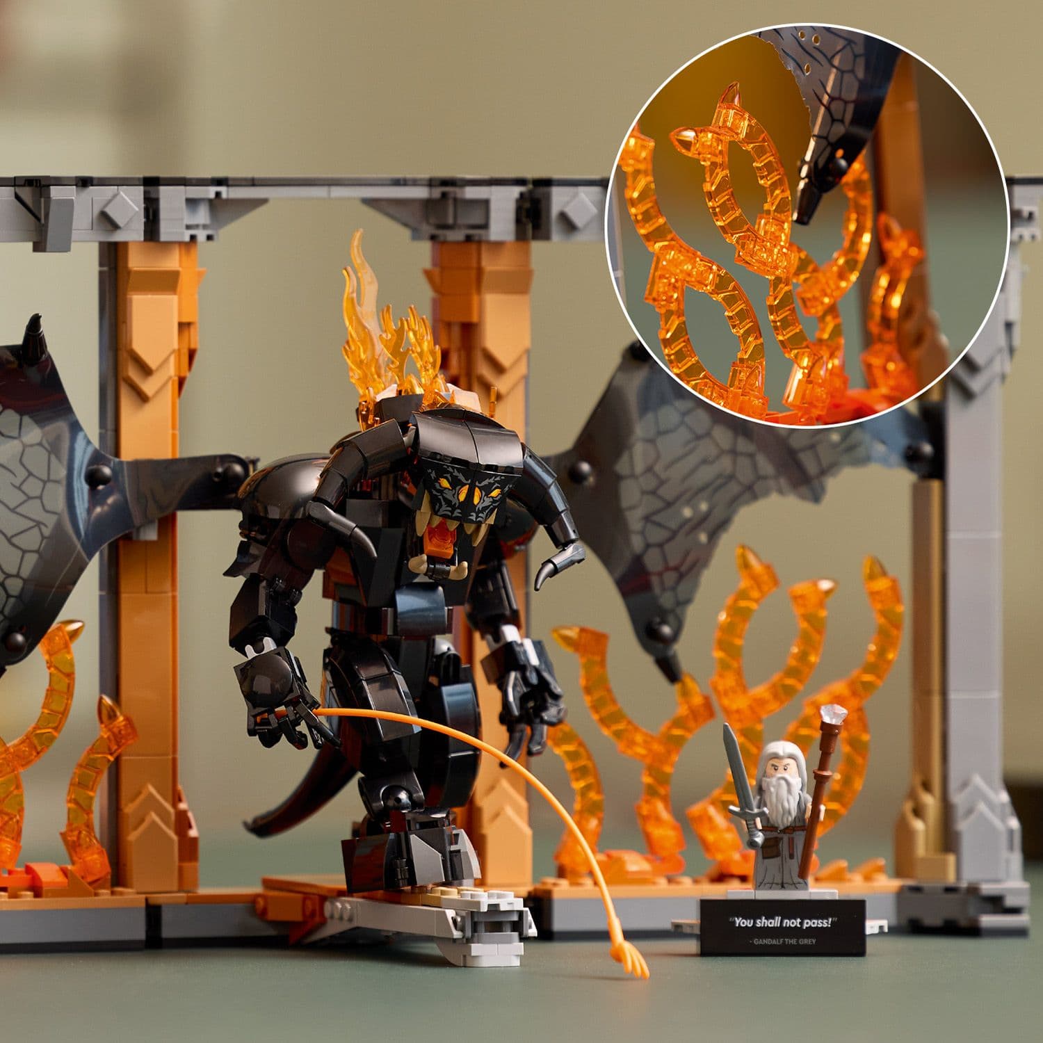 Lego Icons 10367 The Lord of the Rings: Balrog Book Nook for Ages 18+ Curious Minds