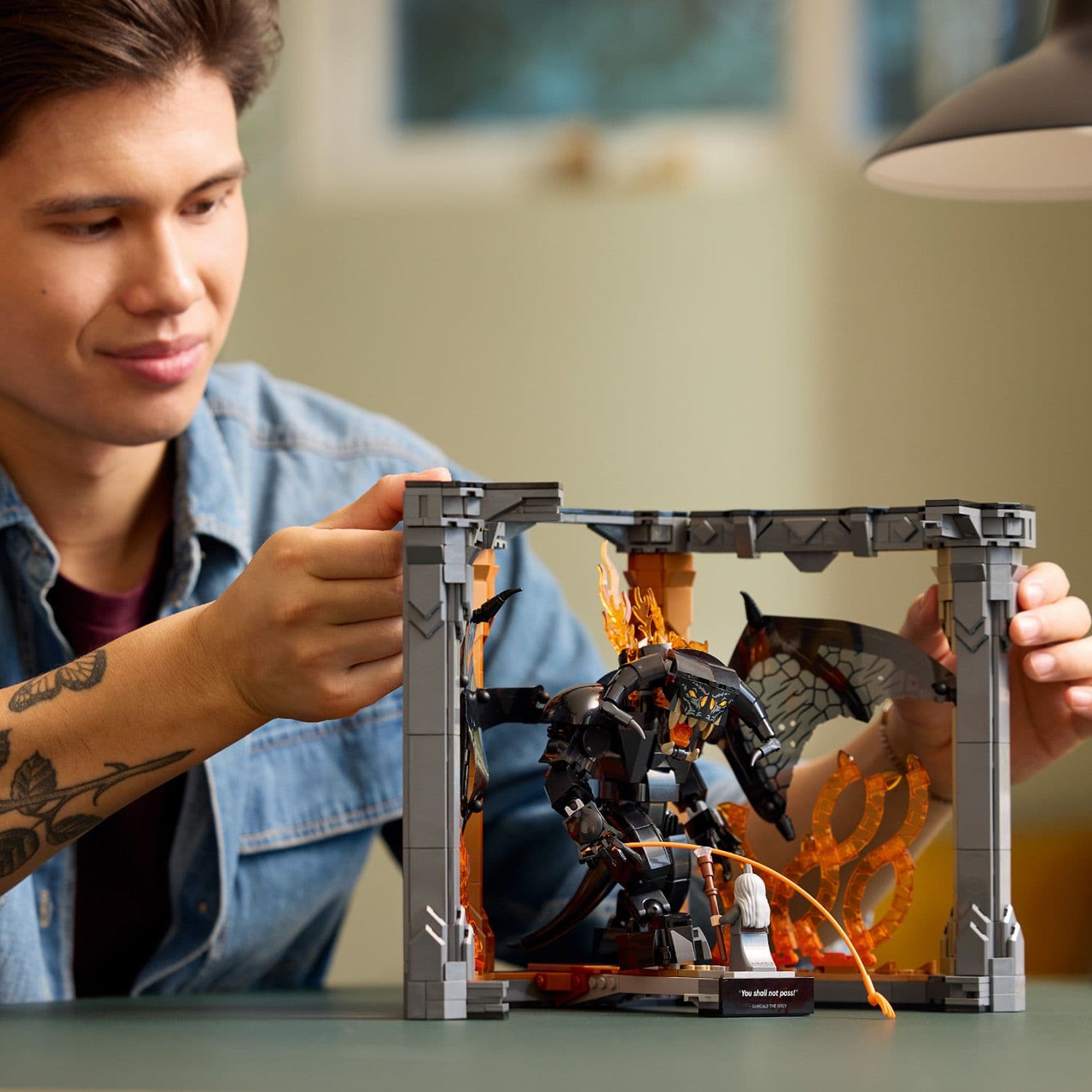 Lego Icons 10367 The Lord of the Rings: Balrog Book Nook for Ages 18+ Curious Minds