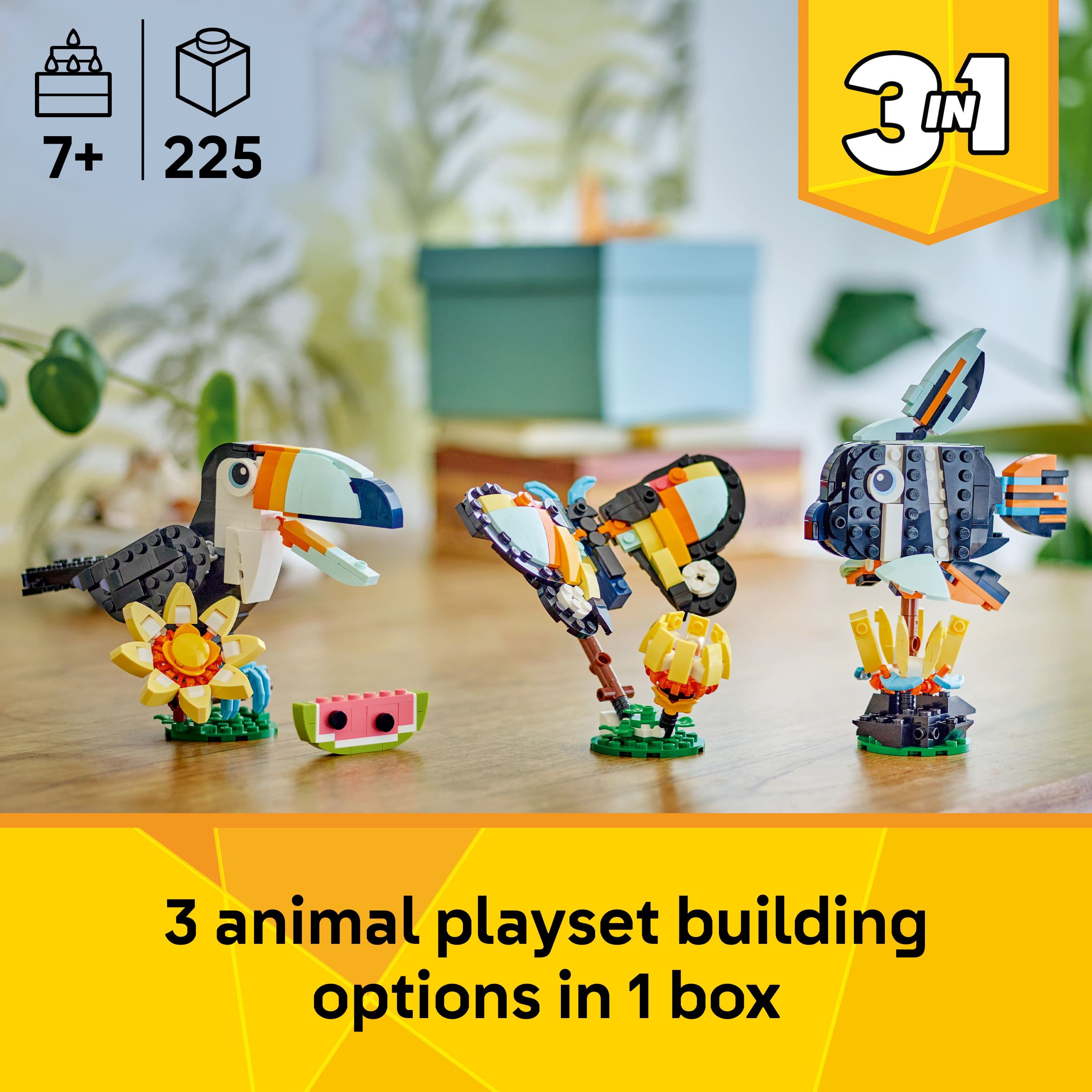 Lego Creator 3 in 1 31173 Wild Animals: Tropical Toucan for Age 7 & Up Curious Minds