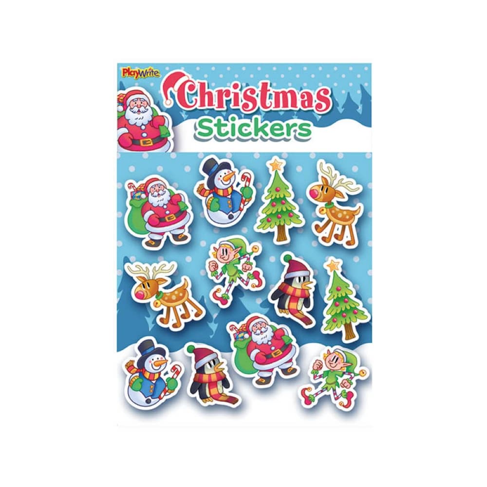 Children's Sheet of 12 Assorted Christmas Stickers for Ages 3 and Up Curious Minds