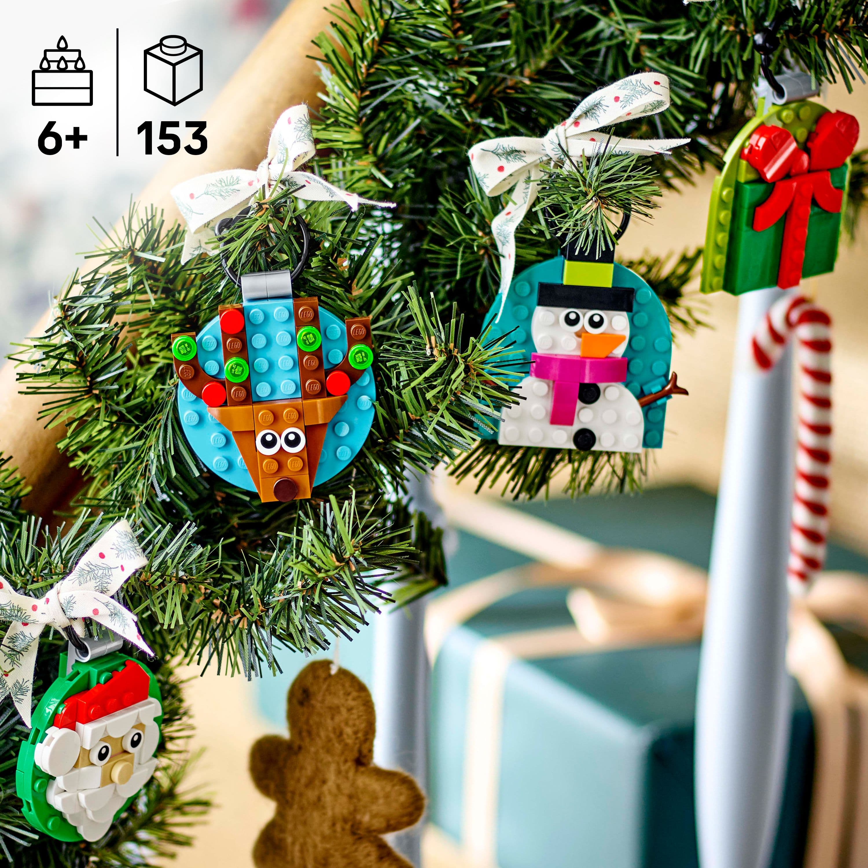 Lego Christmas 40744 Christmas Ornament Selection for Ages 6 and Up Curious Minds