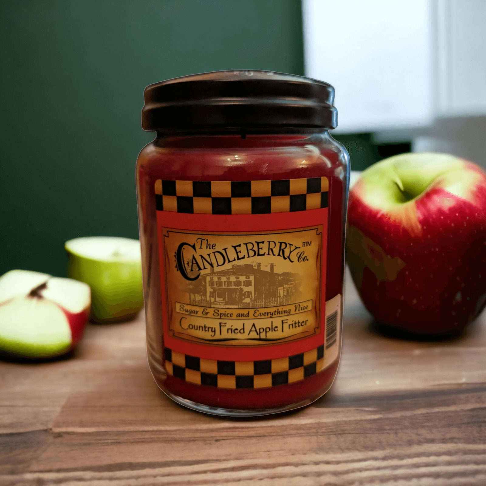 The Candleberry Co Country Fried Apple Fritter Large Jar Candleberry