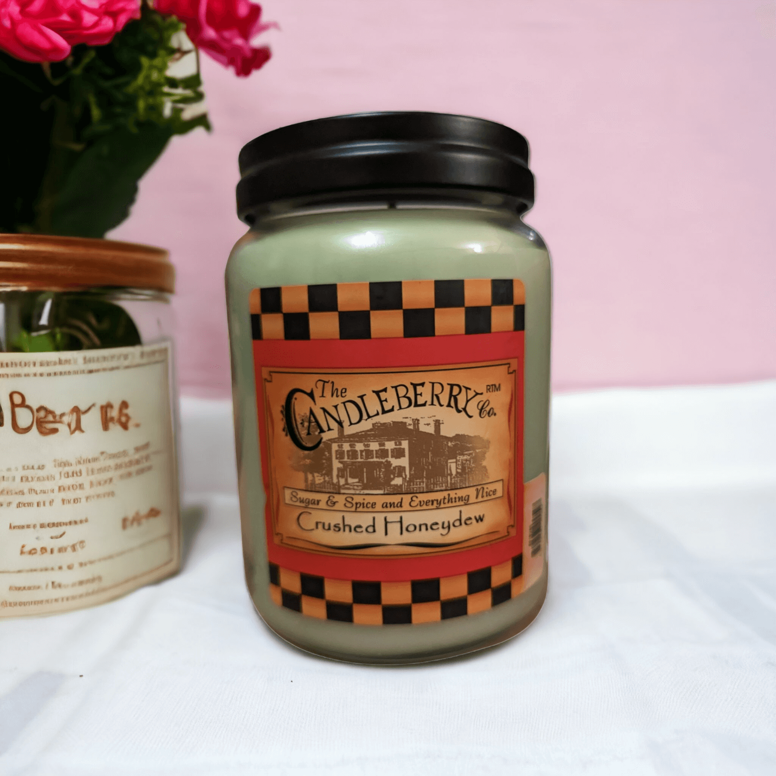 The Candleberry Co - Crushed Honeydew Large Jar Scented Candle Candleberry