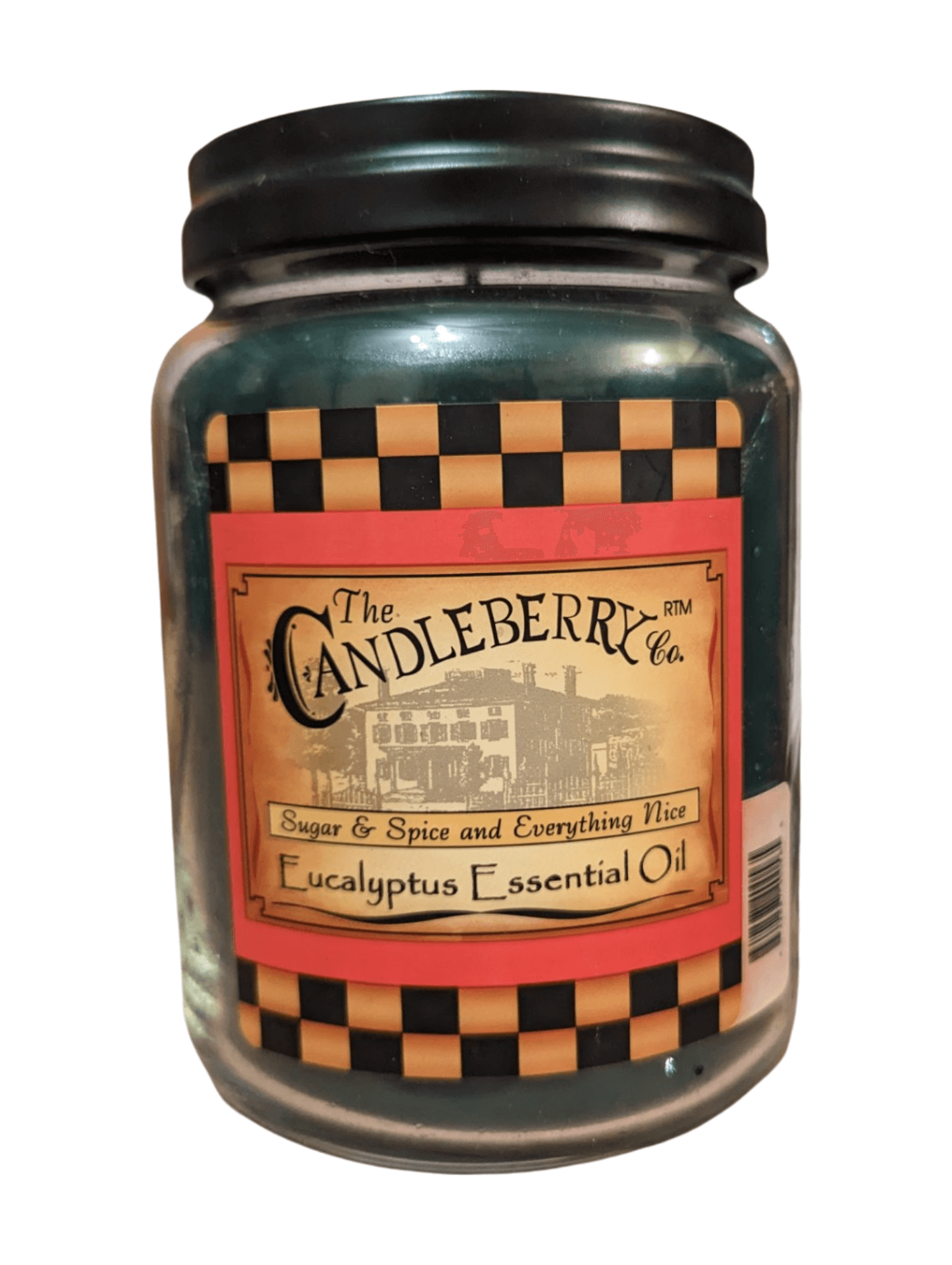 The Candleberry Co - Eucalyptus Essential Oil Large Jar Scented Candle Candleberry