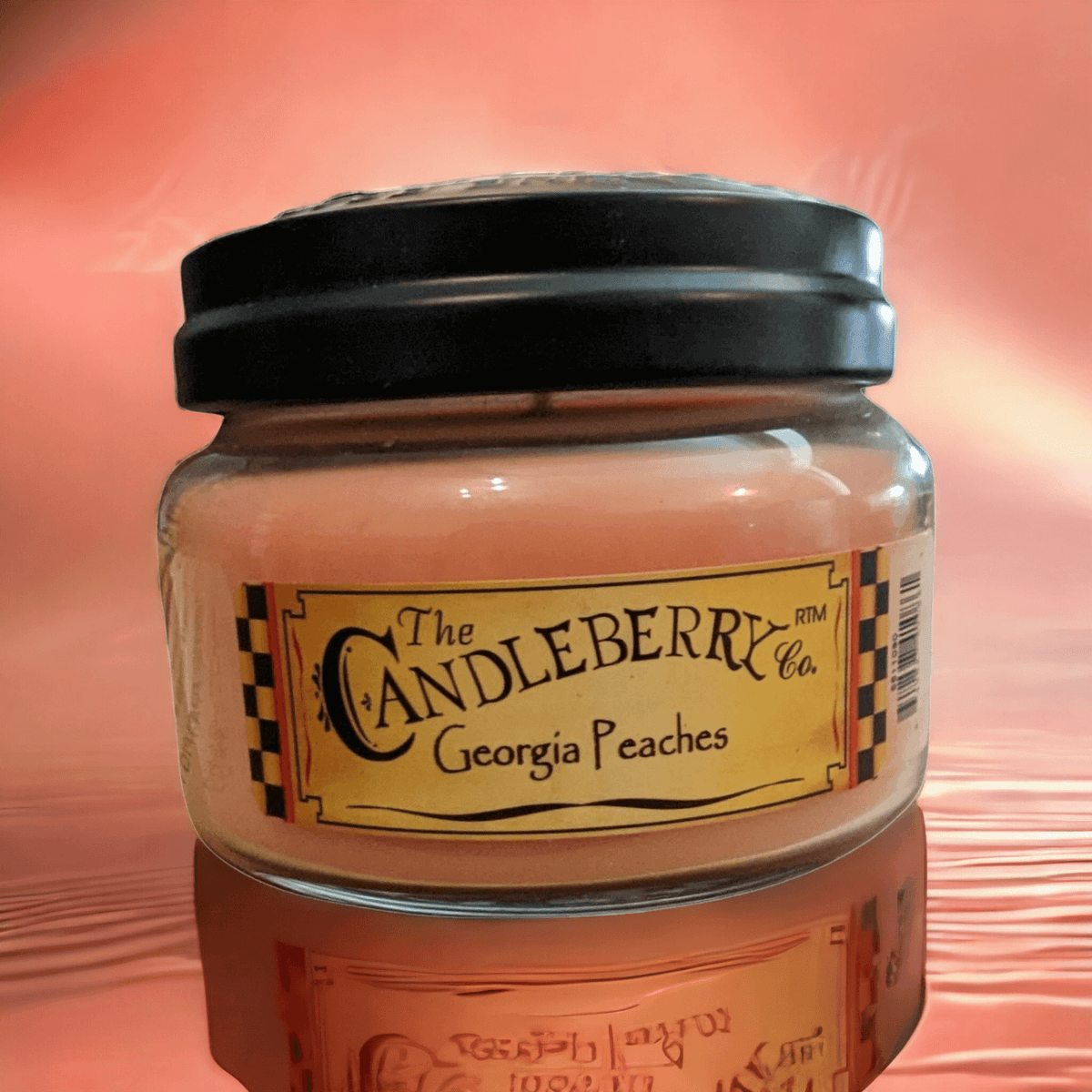 The Candleberry Co - Georgia Peaches Small Jar Scented Candle Candleberry