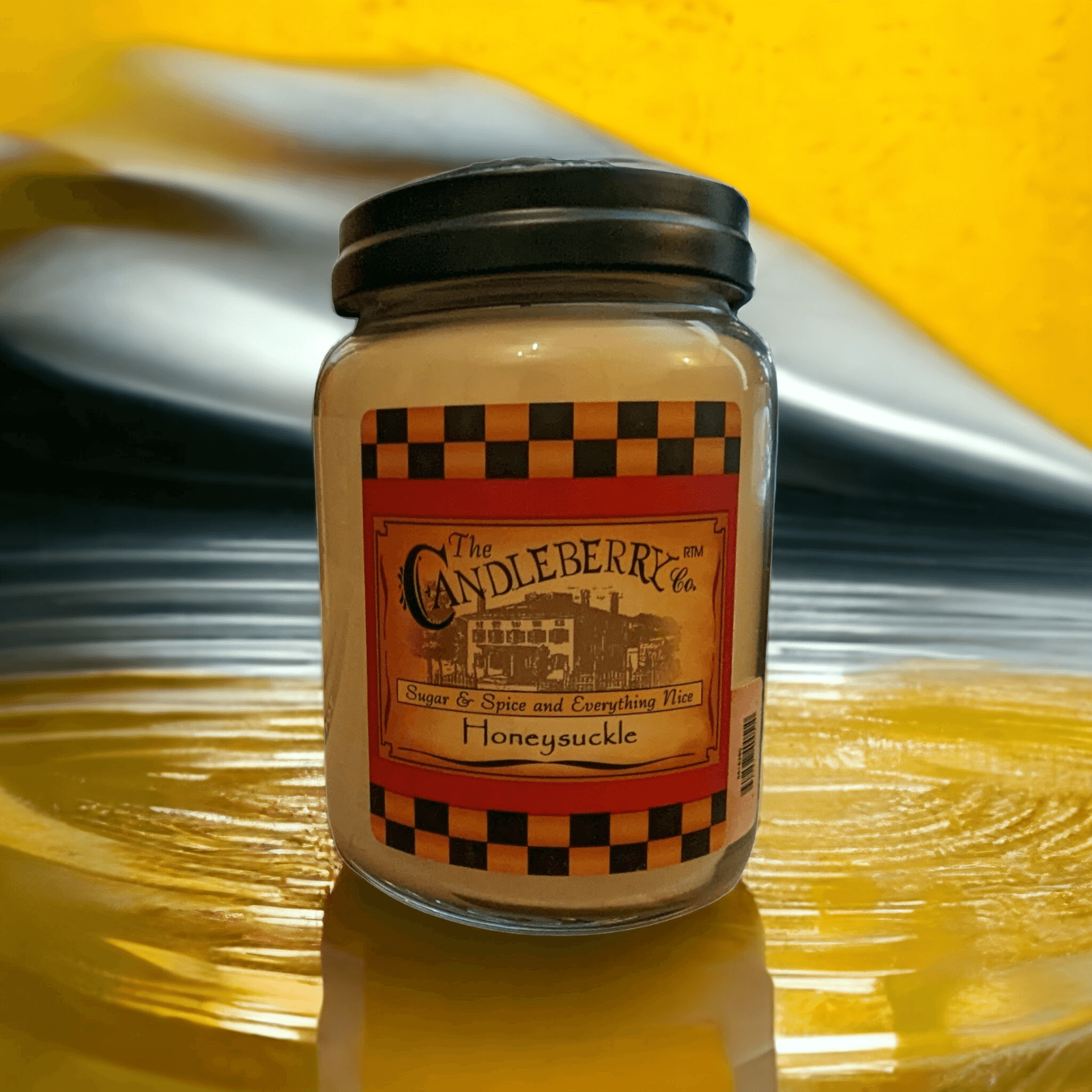 The Candleberry Co - Honeysuckle Large Jar Scented Candle Candleberry