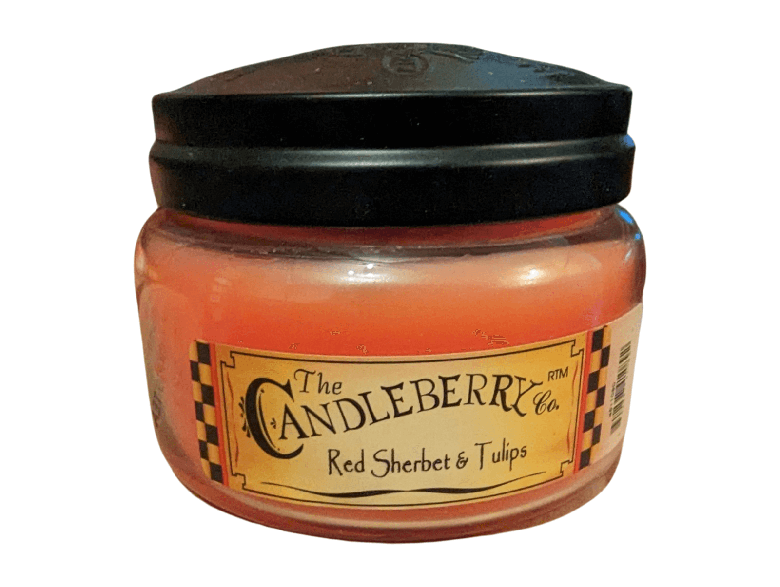 The Candleberry Co - Red Sherbet and Tulips Small Jar Scented Candle Candleberry