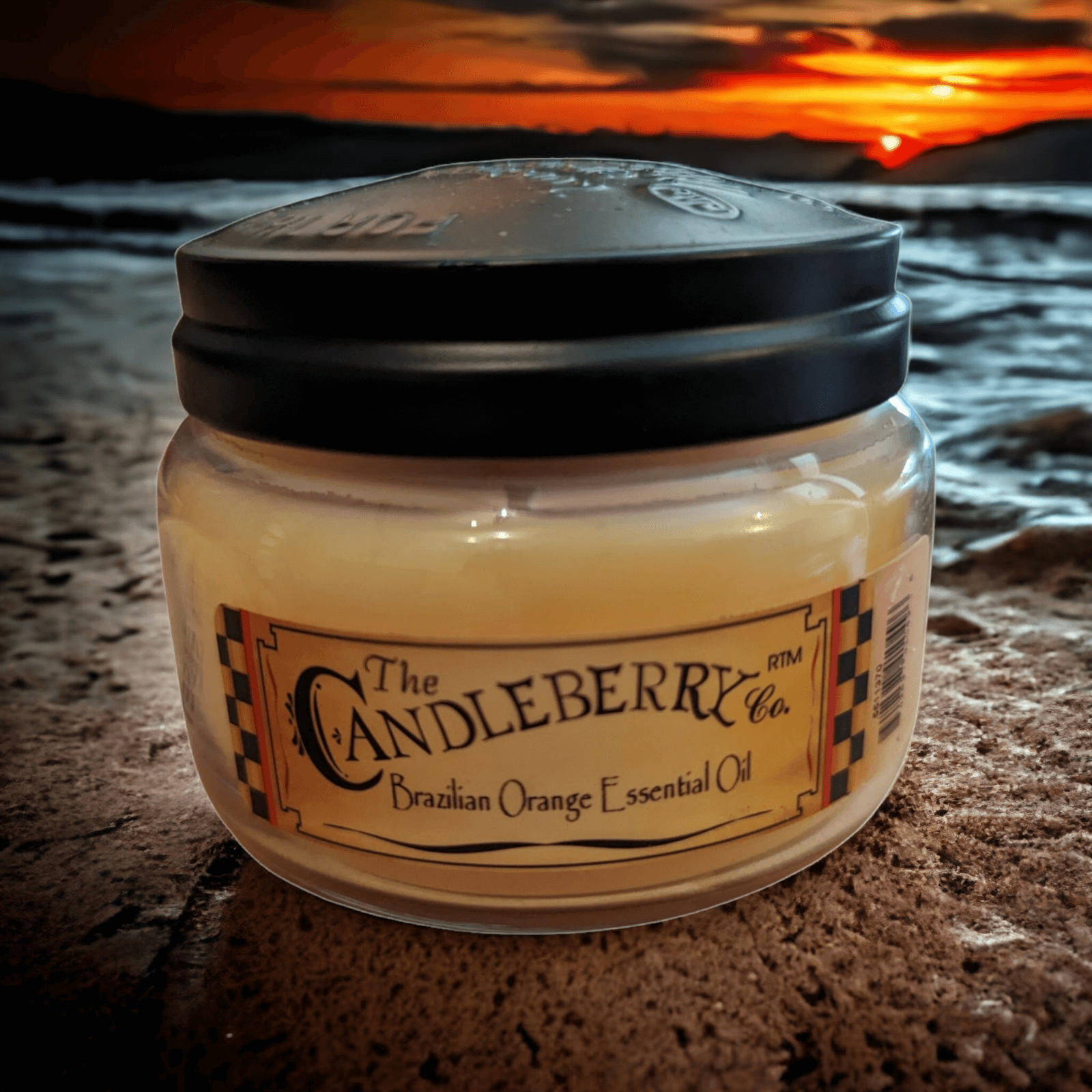 The Candleberry Co Brazilian Orange Essential Oil Small Jar Scented Candle Candleberry