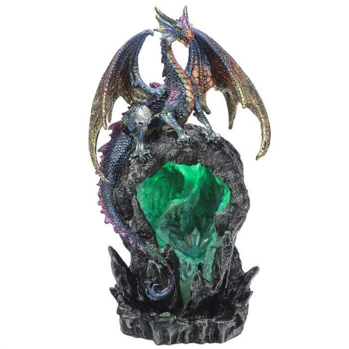 Crystal Dragon Back flow Incense Burner Puckator