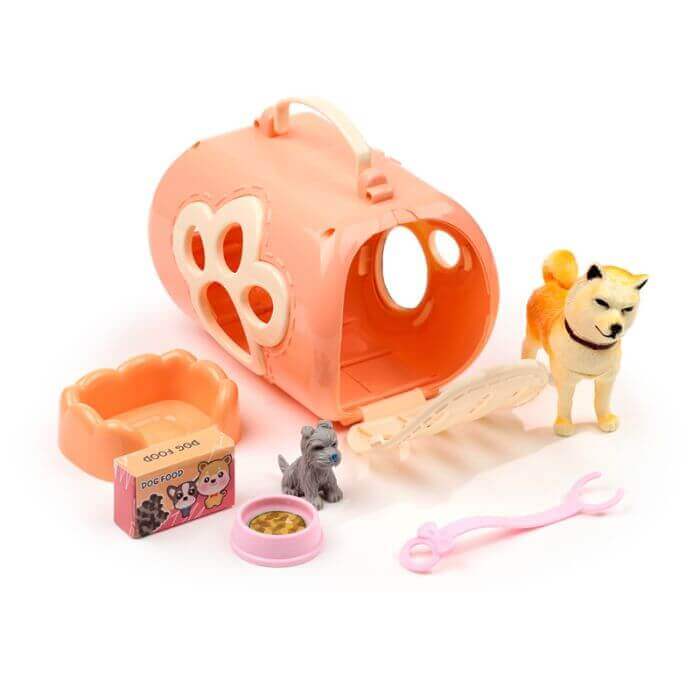Cute Dog and Carry Case Pink Puckator