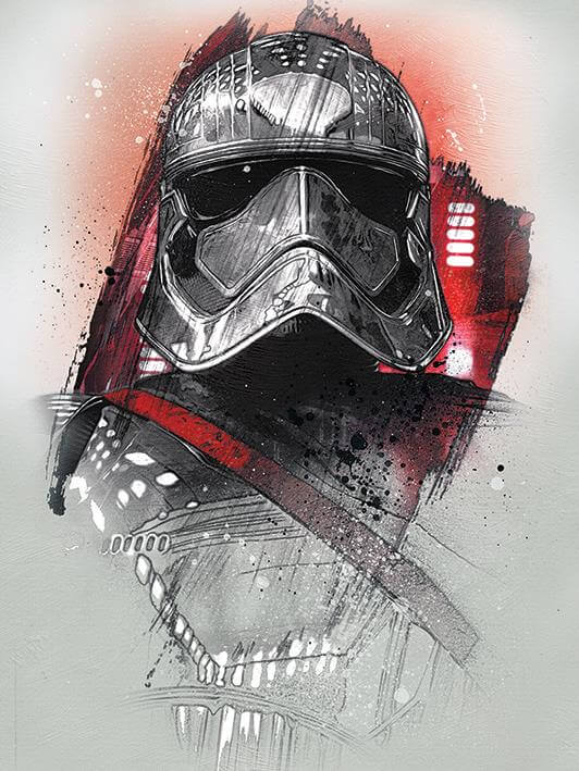 Star Wars The Last Jedi Captain Phasma Brushstroke Wall Art 60x80 Pyramid International