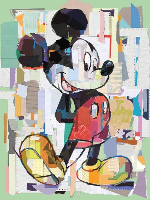 Mickey Mouse Office Decoupage Wall Art 60x80 Pyramid International