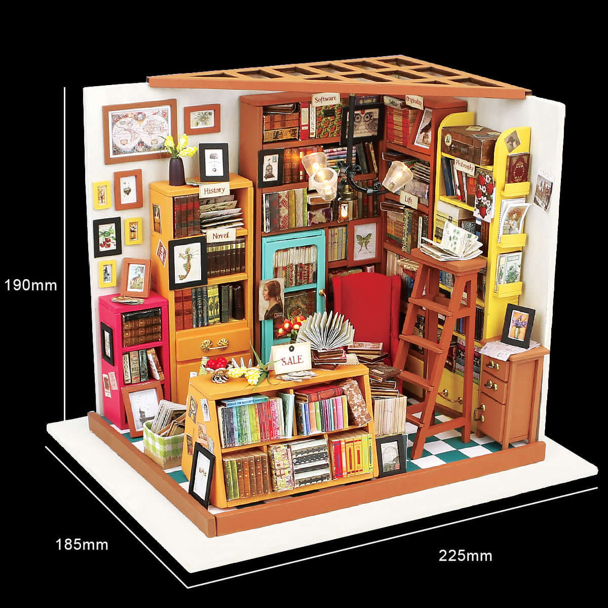 Rolife Sams Study DIY Miniature House Rolife