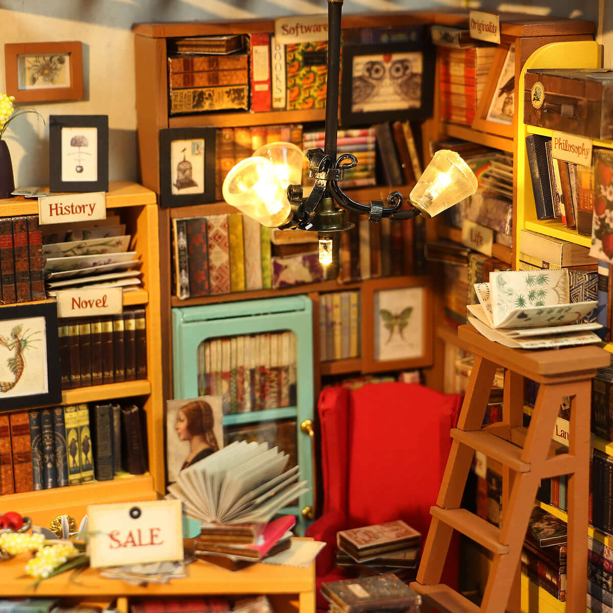 Rolife Sams Study DIY Miniature House Rolife