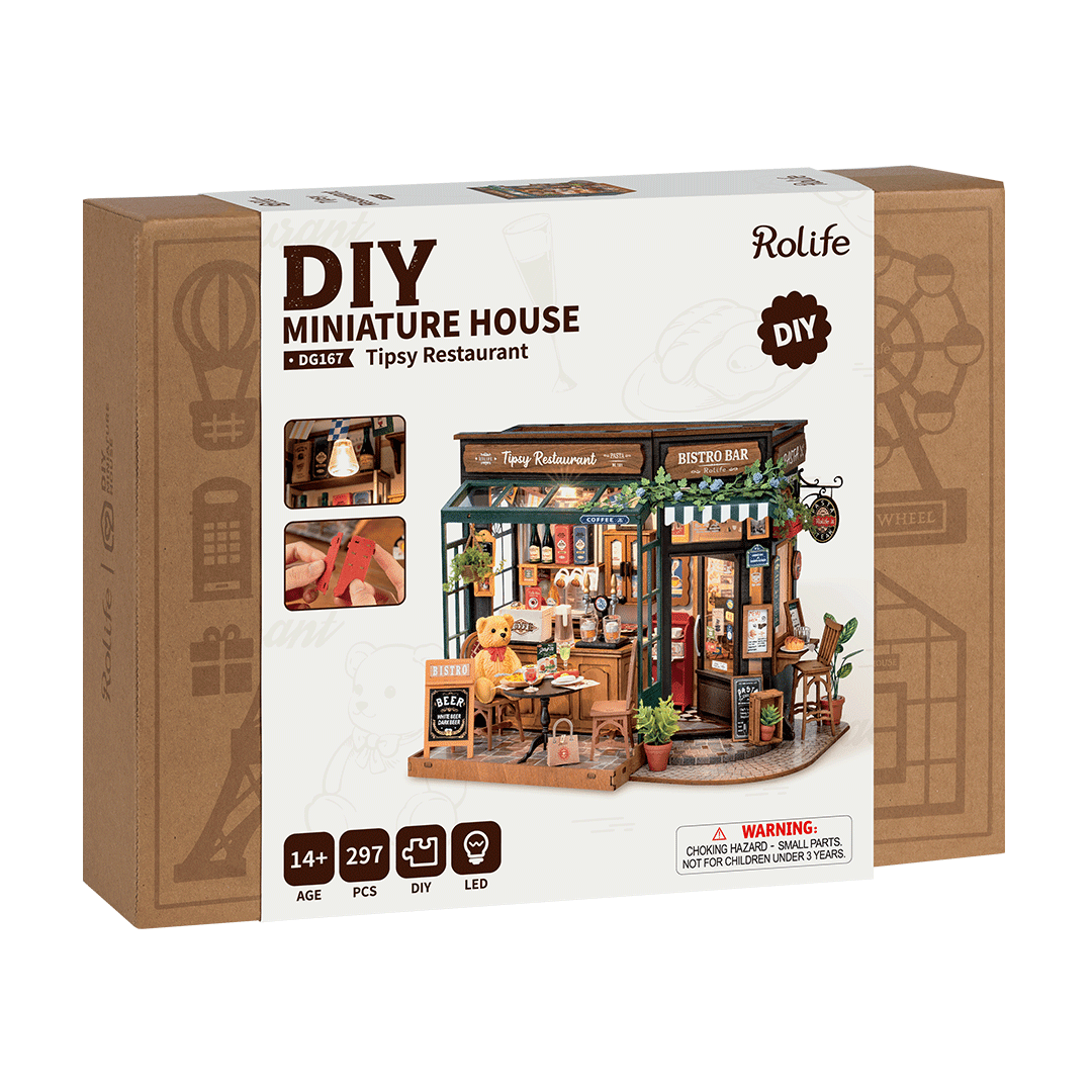 Rolife Tipsy Restaurant DIY Miniature House Rolife