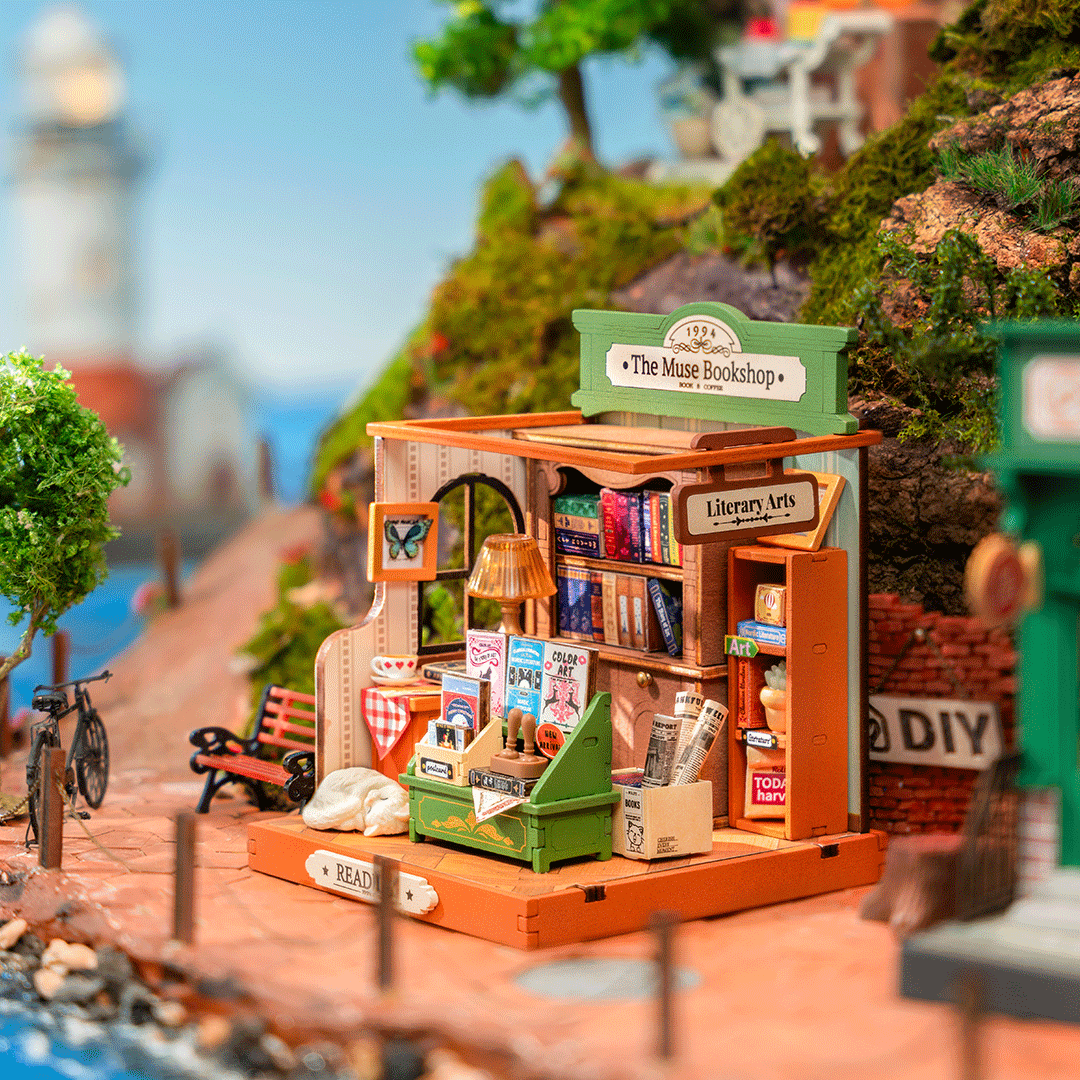 Rolife The Muse Bookshop DIY Miniature House Rolife