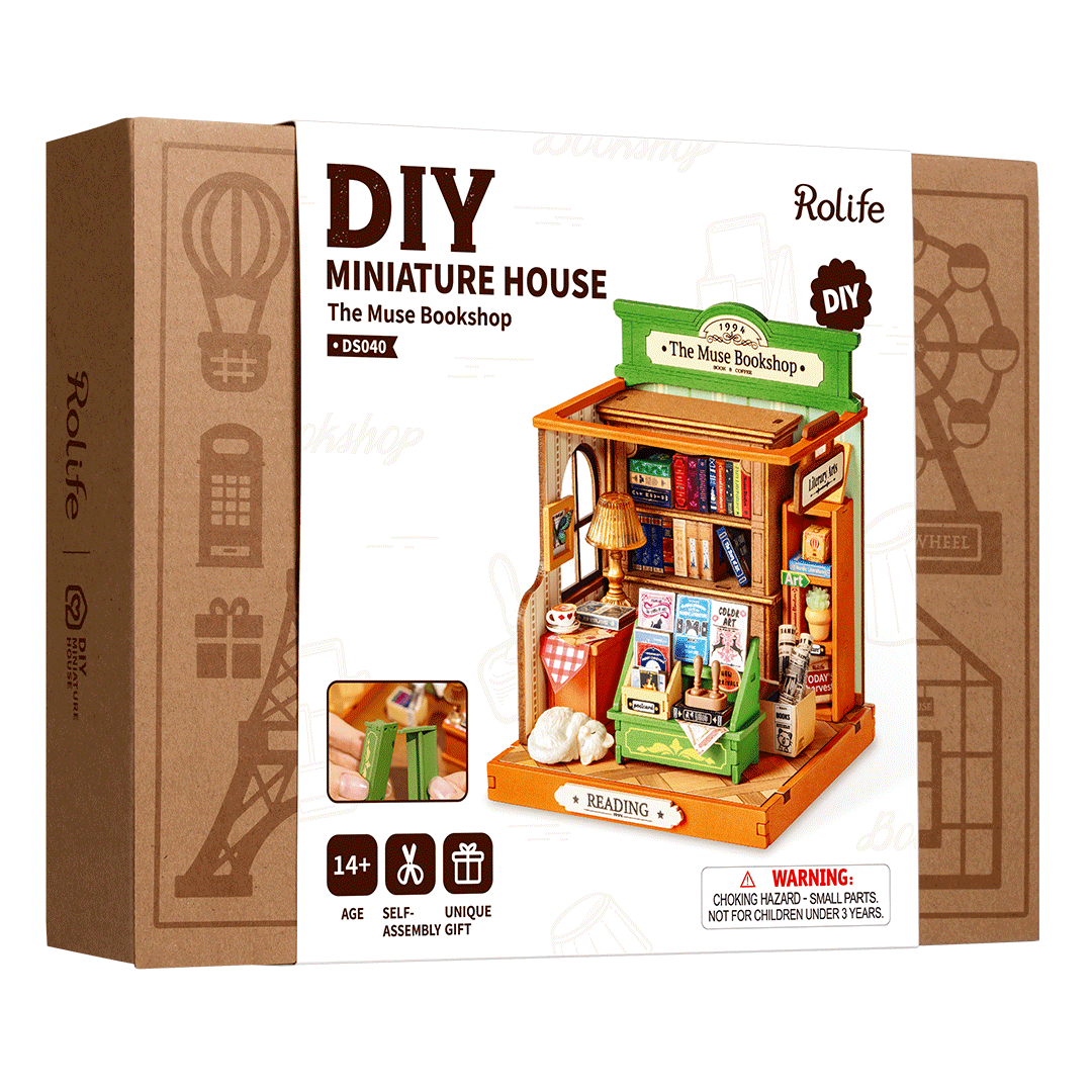 Rolife The Muse Bookshop DIY Miniature House Rolife