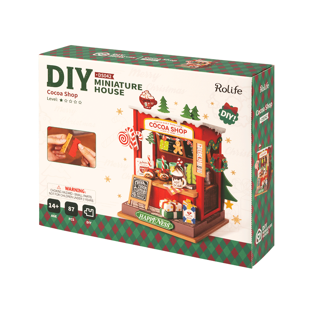 Rolife Christmas Cocoa Shop DIY Miniature House Rolife