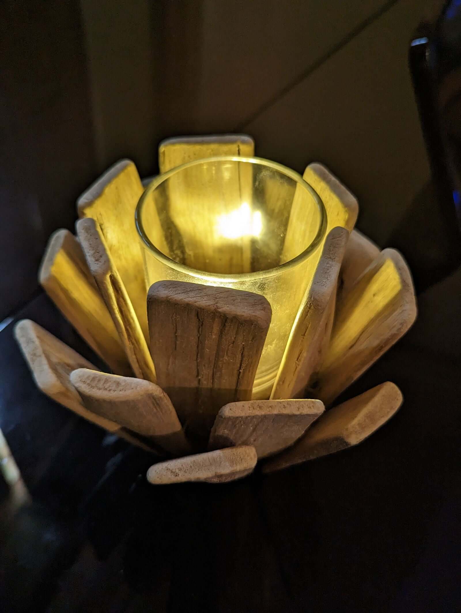 Driftwood candle holder The Imagination Shop