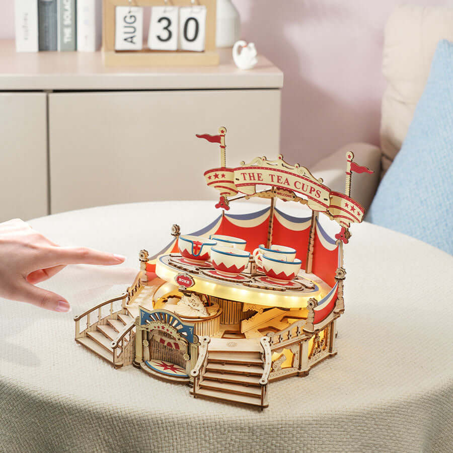 ROKR Tilt-A-Whirl Musical Spinning Teacups ROKR