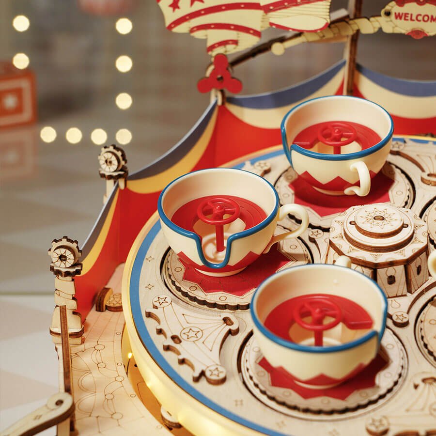 ROKR Tilt-A-Whirl Musical Spinning Teacups ROKR