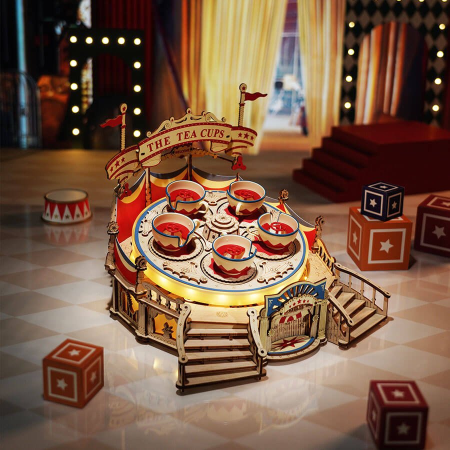 ROKR Tilt-A-Whirl Musical Spinning Teacups ROKR