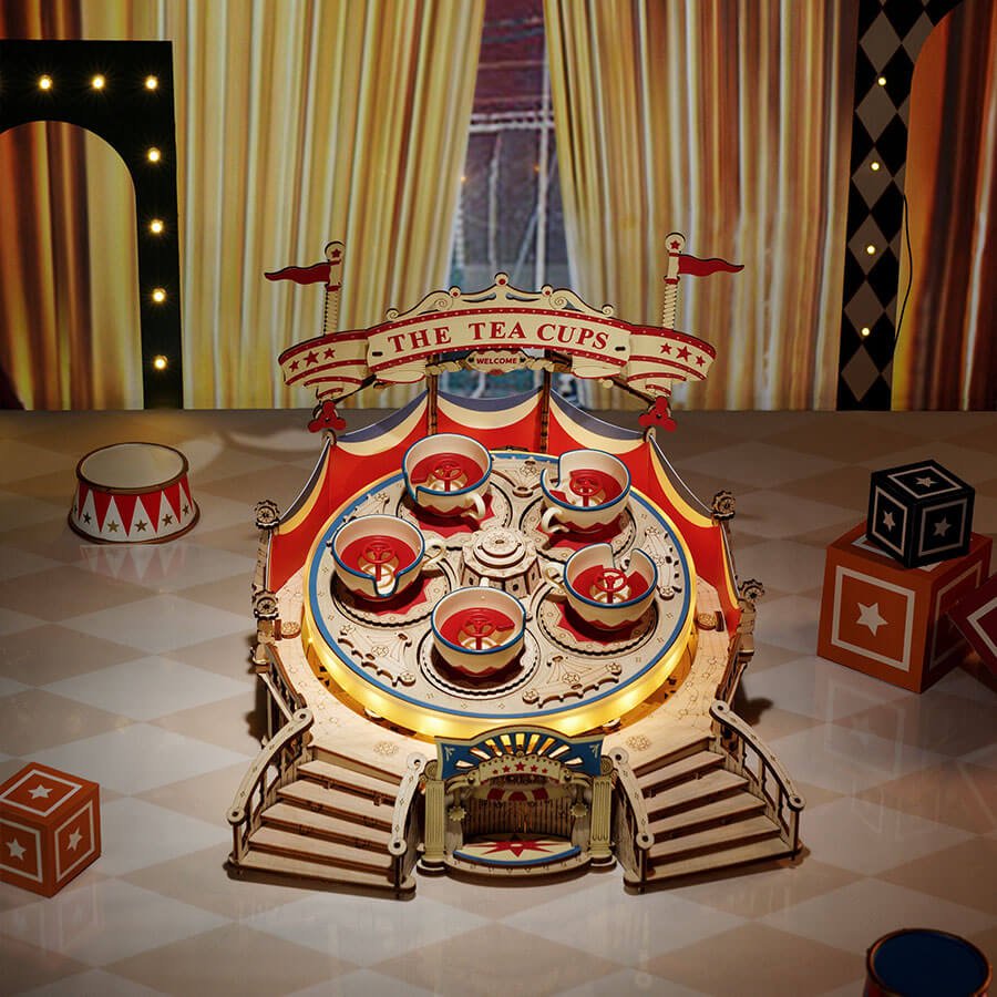 ROKR Tilt-A-Whirl Musical Spinning Teacups ROKR