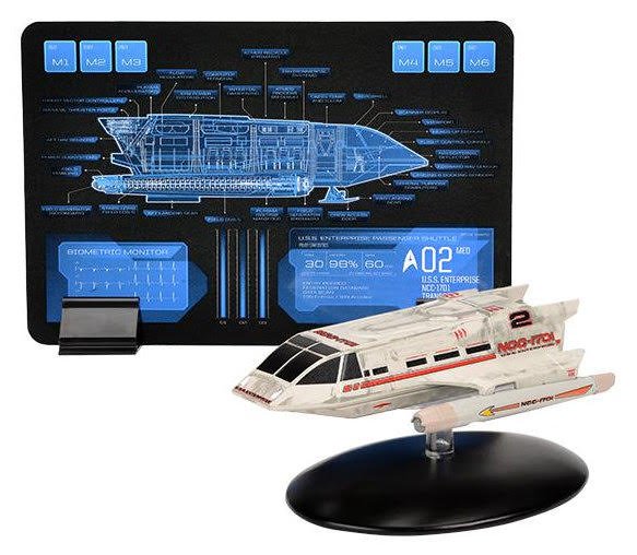 #14 U.S.S. Enterprise Moore-Type Passenger Shuttle Model Diecast Shuttlecraft Ship (Eaglemoss / Star Trek) Real Merch