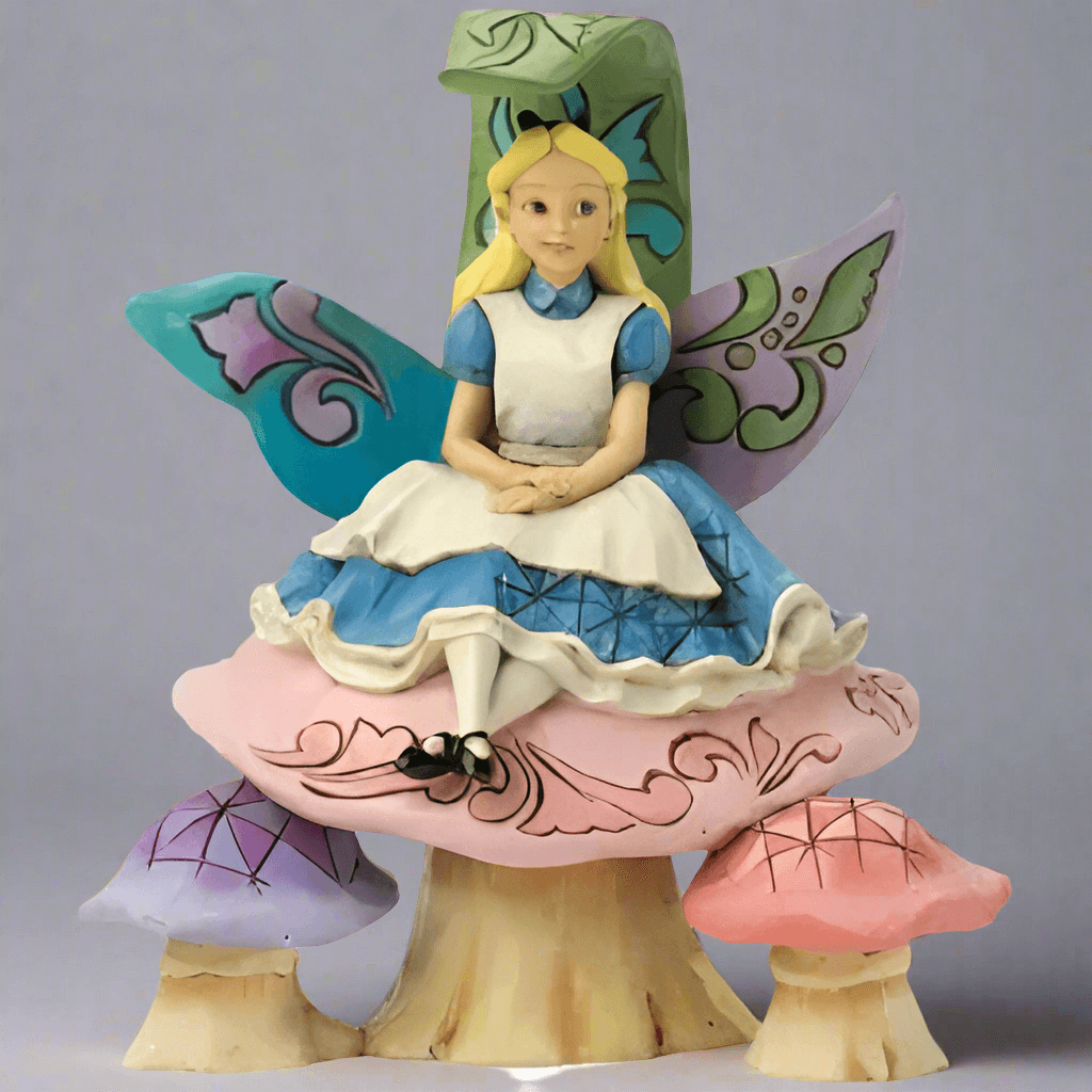Enesco Disney "Alice on a Mushroom" Figurine Enesco