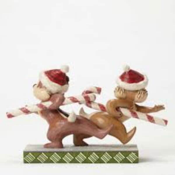 Enesco "Candy Cane Caper" Chip and Dale Figurine Enesco
