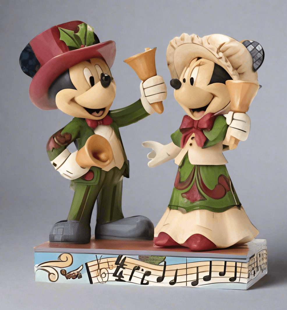 Enesco "Ringing in the Holidays" Mickey and Minnie Figurine Enesco