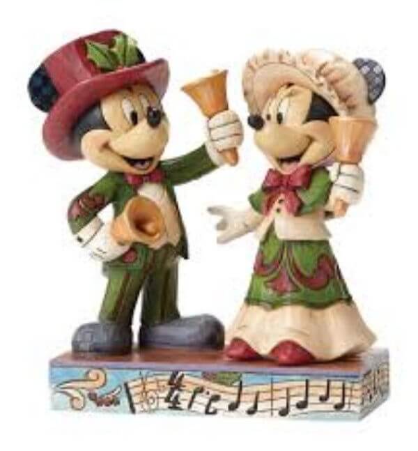 Enesco "Ringing in the Holidays" Mickey and Minnie Figurine Enesco