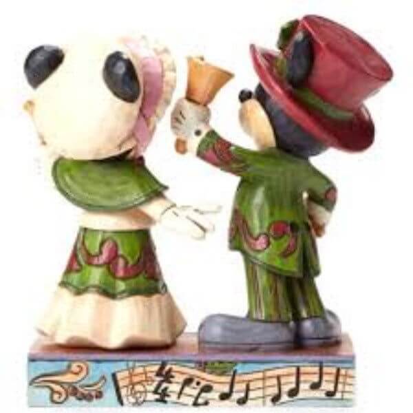 Enesco Disney "Ringing in the Holidays" Mickey Mouse and Minnie Mouse Figurine Enesco
