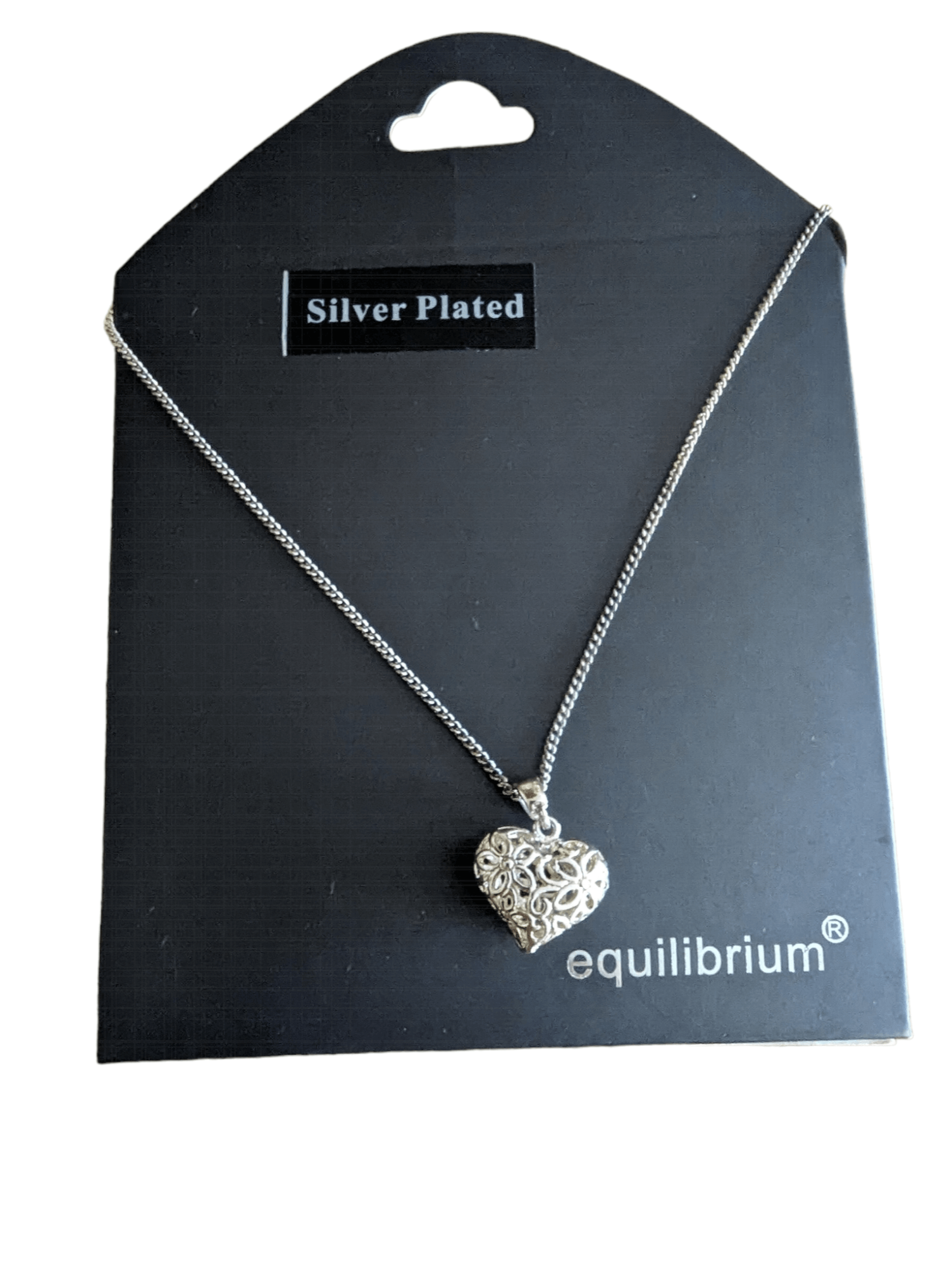 Equilibrium Jewellery - Hollow heart pendant necklace The Imagination Shop