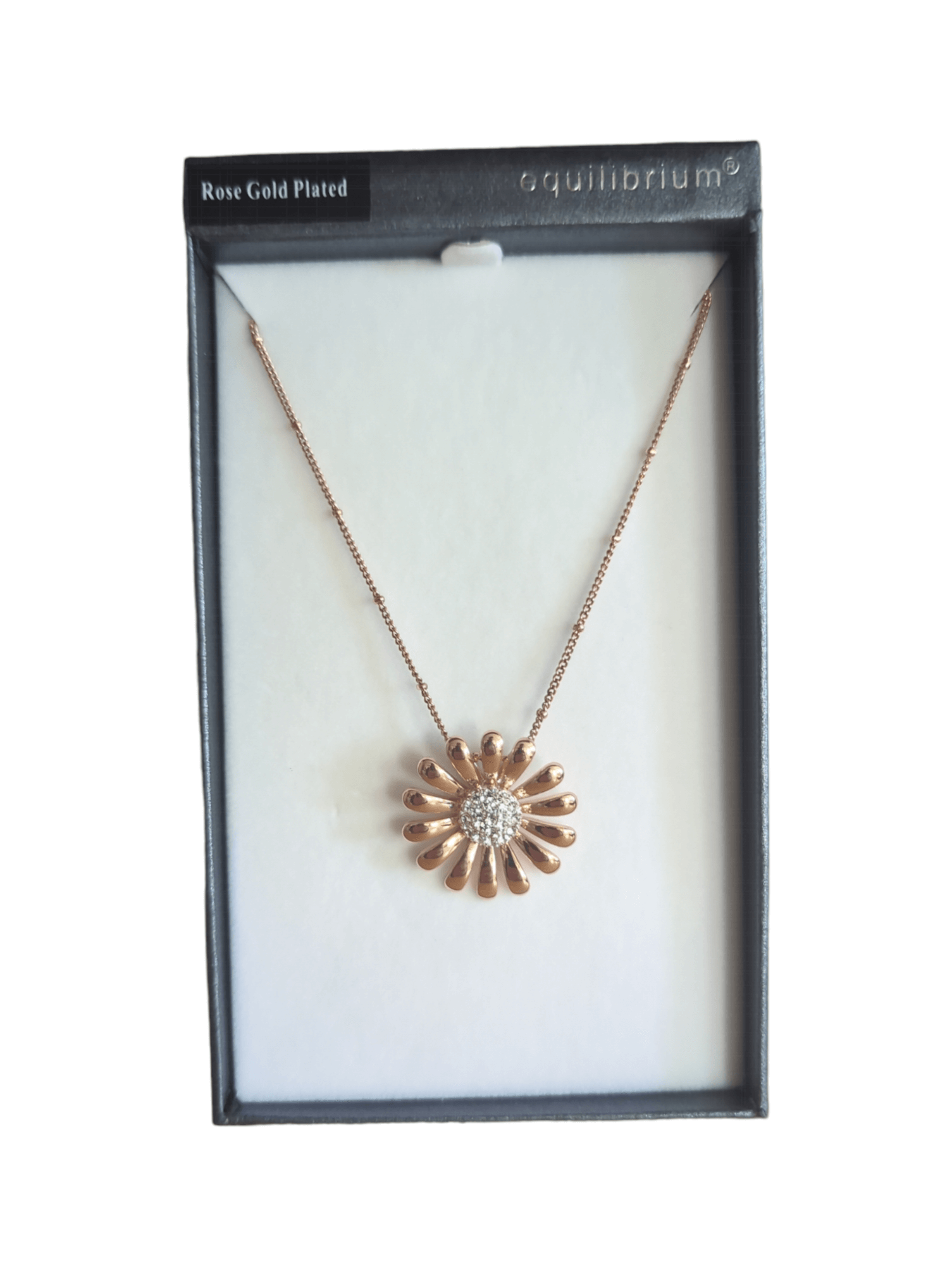 Equilibrium Jewellery - Rose gold coloured Daisey Pendant necklace The Imagination Shop
