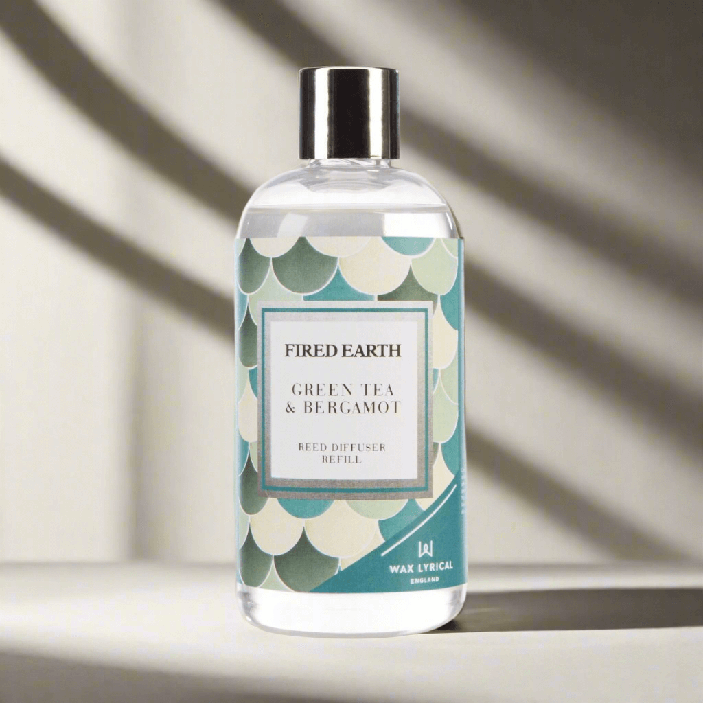 Fired Earth - Green tea & Bergamot 200ml Reed Diffuser refill Wax Lyrical