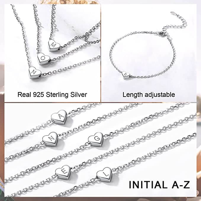 Focalook Jewellery - Letter 'Z' Heart bracelet The Imagination Shop