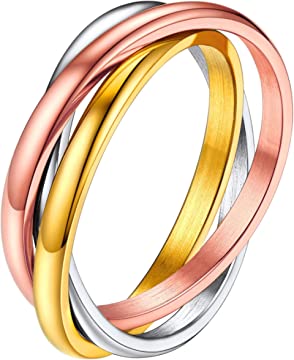 Focalook Jewellery - Triple interlocking ring 15mm The Imagination Shop