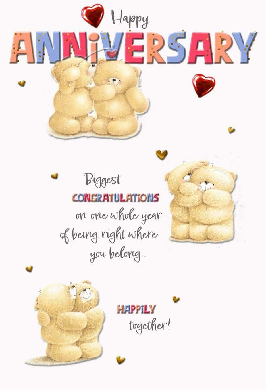 Forever Friends - Anniversary Happily Together Card Hallmark